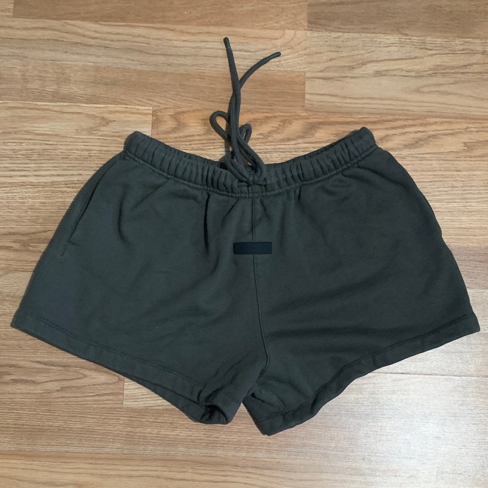 Essentials Men's Olive Athletic Drawstring Shorts